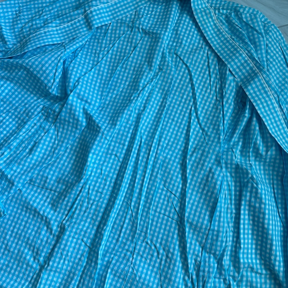 Chaps Turquoise Checkered Cotton Robe - Picture 4 of 4